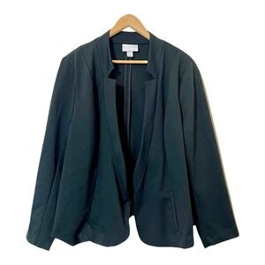 Pure‎ Energy Women's Black Open Front Blazer 2X Plus Size